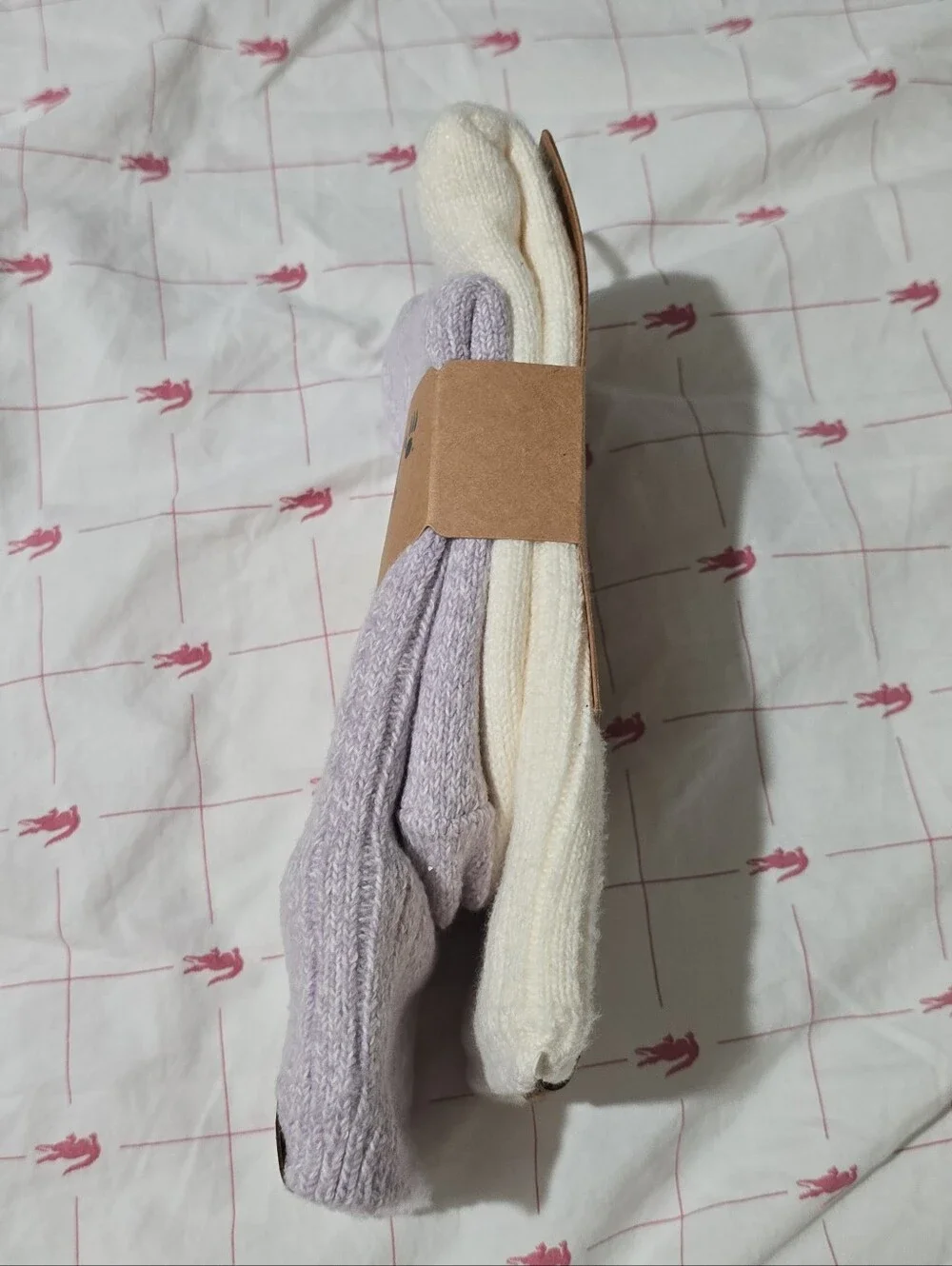 NWT Bearpaw 2 Pair Super Soft Slouch Crew Socks Girl's Shoe Size 9 - 4